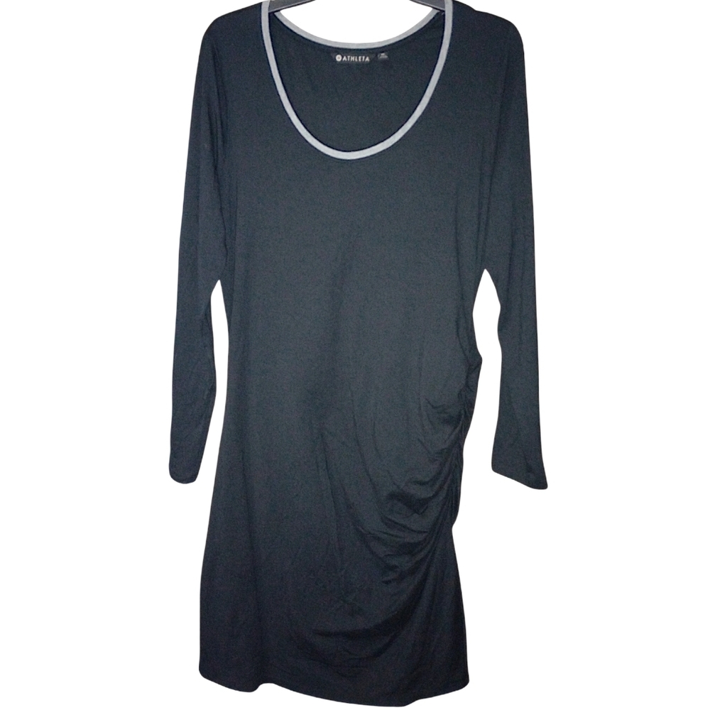 Athleta Carefree Long Sleeve Dress Black - Picture 2 of 5